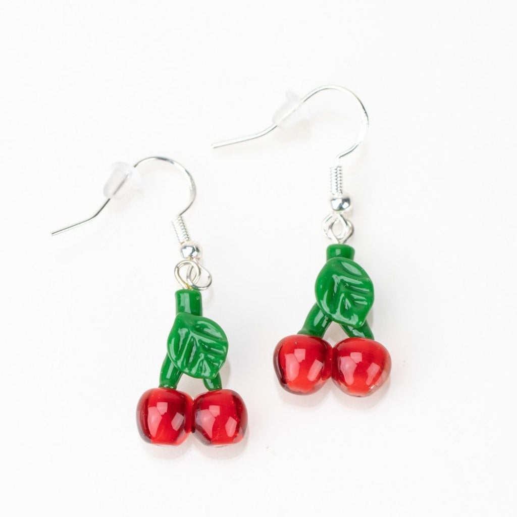 mmmelty Cherry Glass Earrings