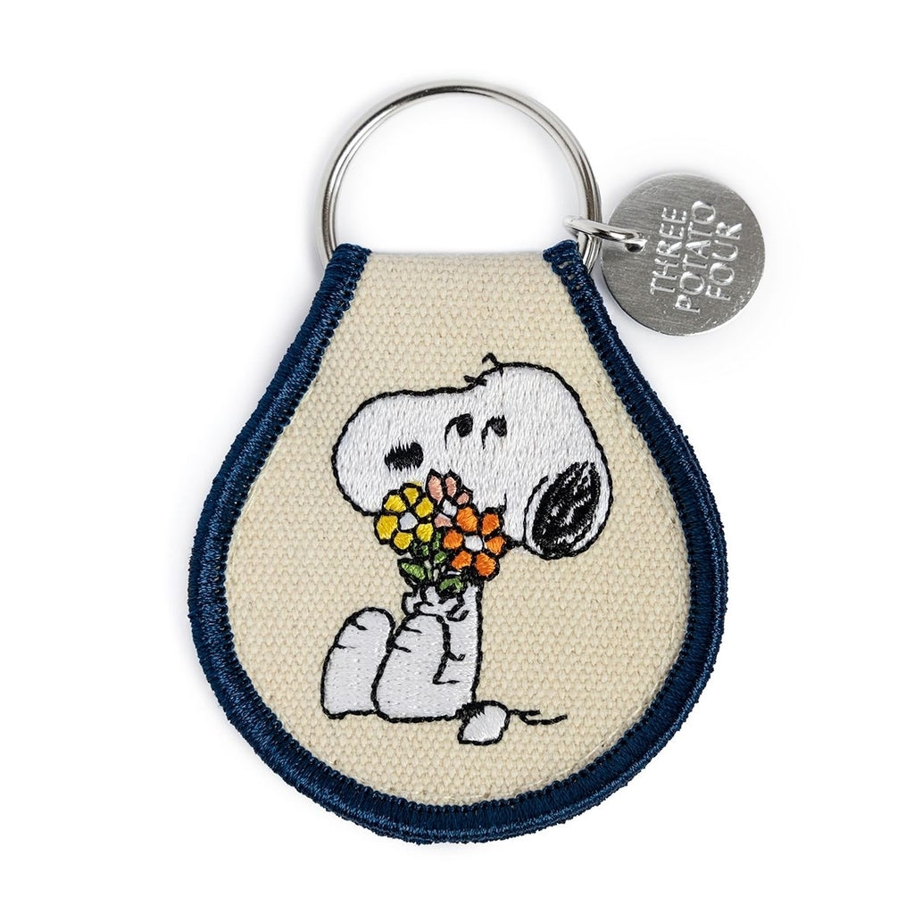 3P4 x Peanuts® Snoopy Flower Bouquet Patch Keychain