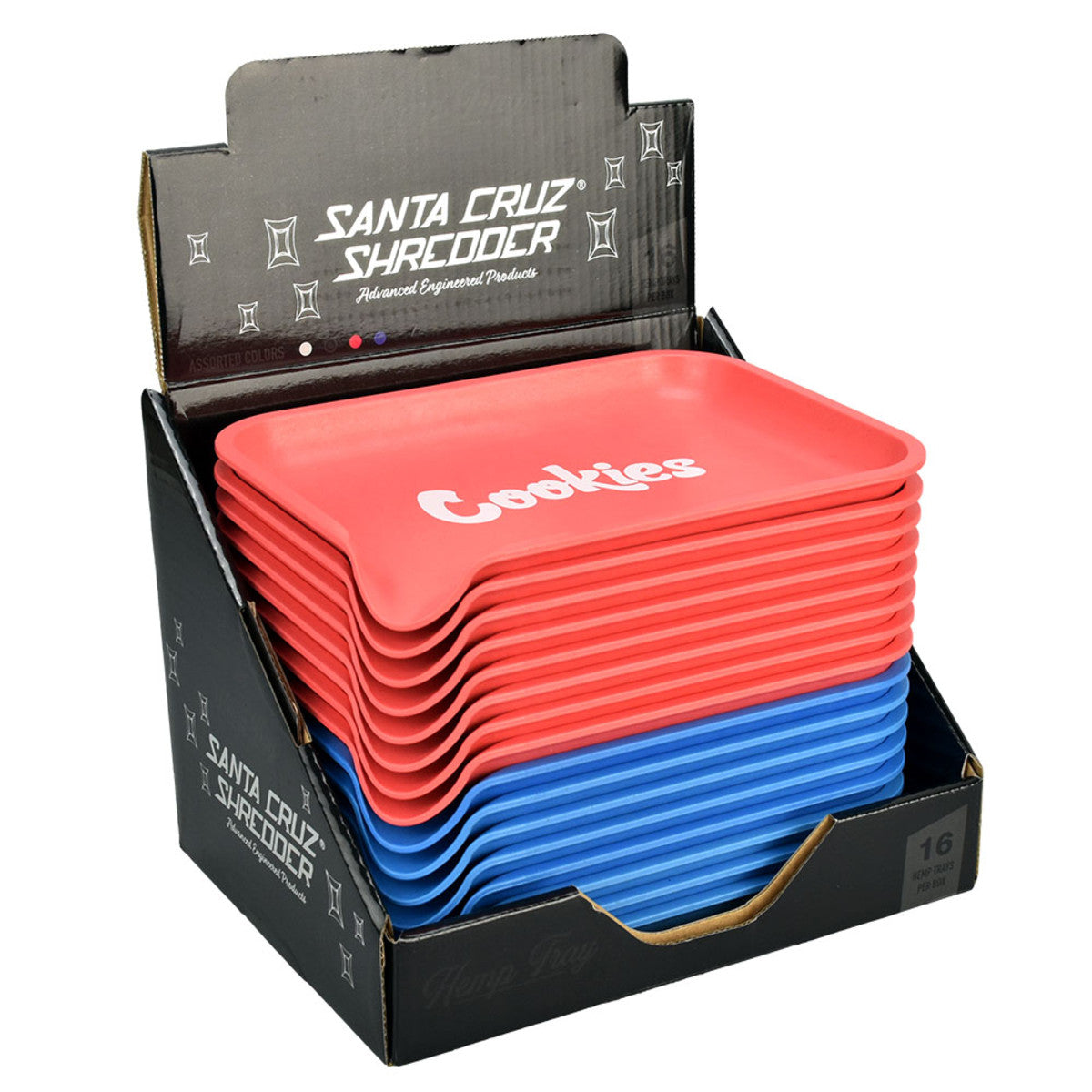 cookies santa cruz shredder biodegradable hemp rolling tray display box 16