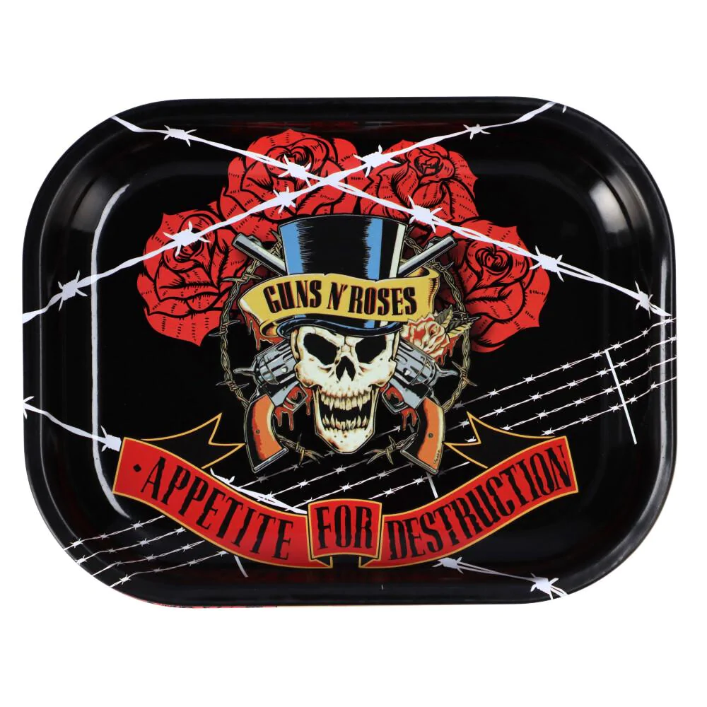 famous brandz guns n roses rolling tray barbed wire small