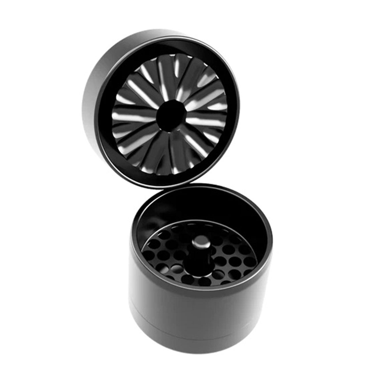 Flower Mill Mini Edition Aluminum Herb Grinder Black