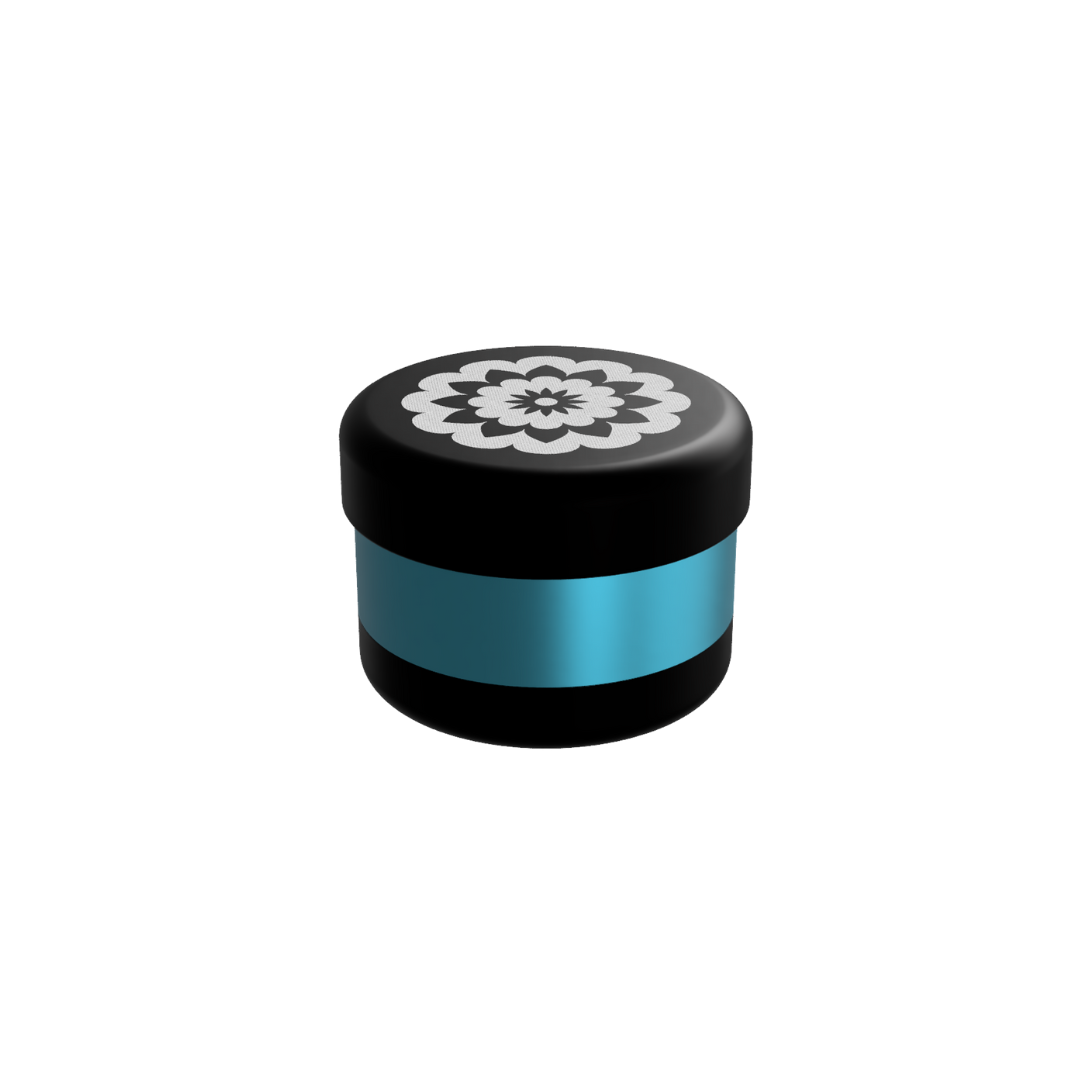 flower mill premium edition 3 piece herb grinder blue