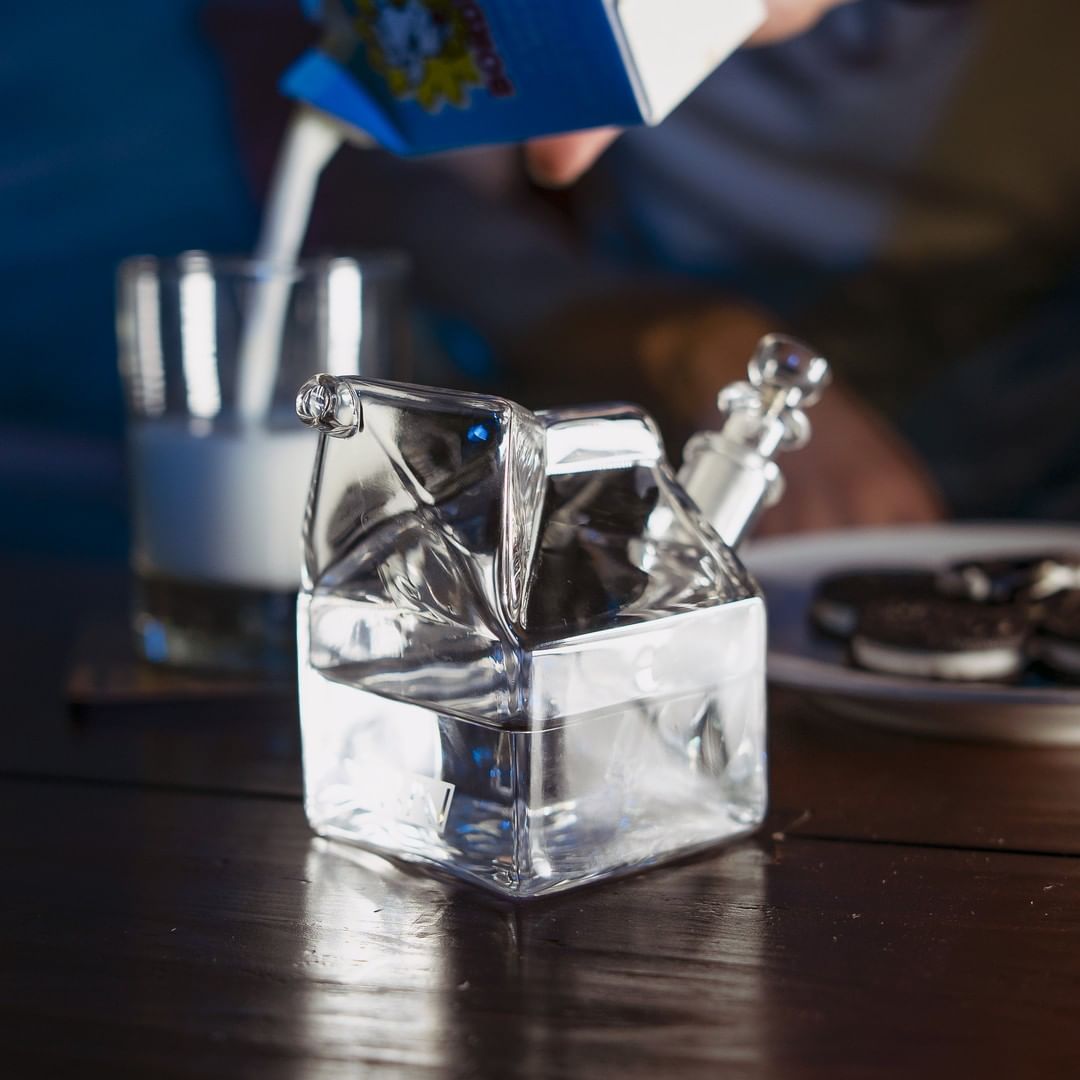 grav labs milk carton glass dab rig
