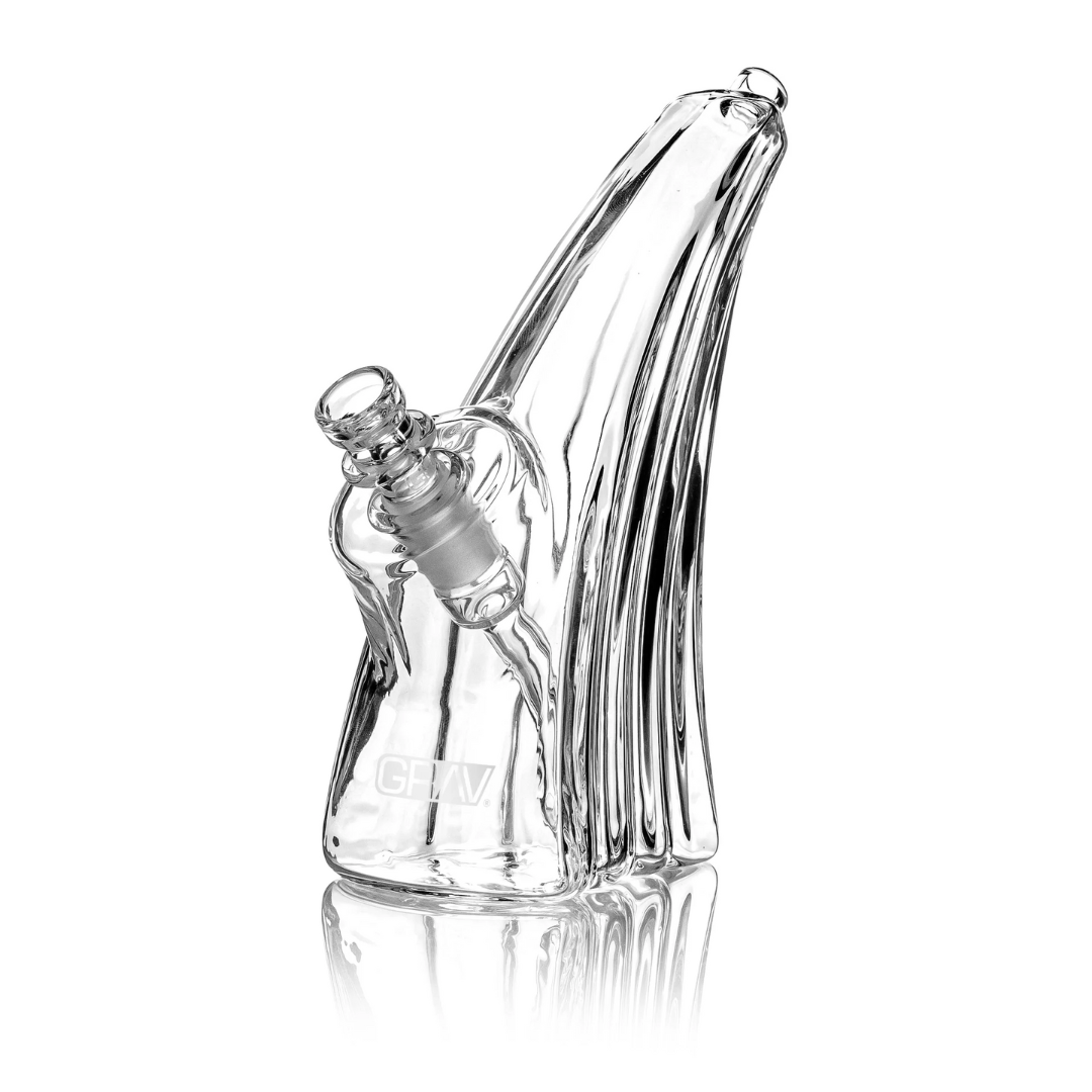 grav labs wave glass bubbler water pipe