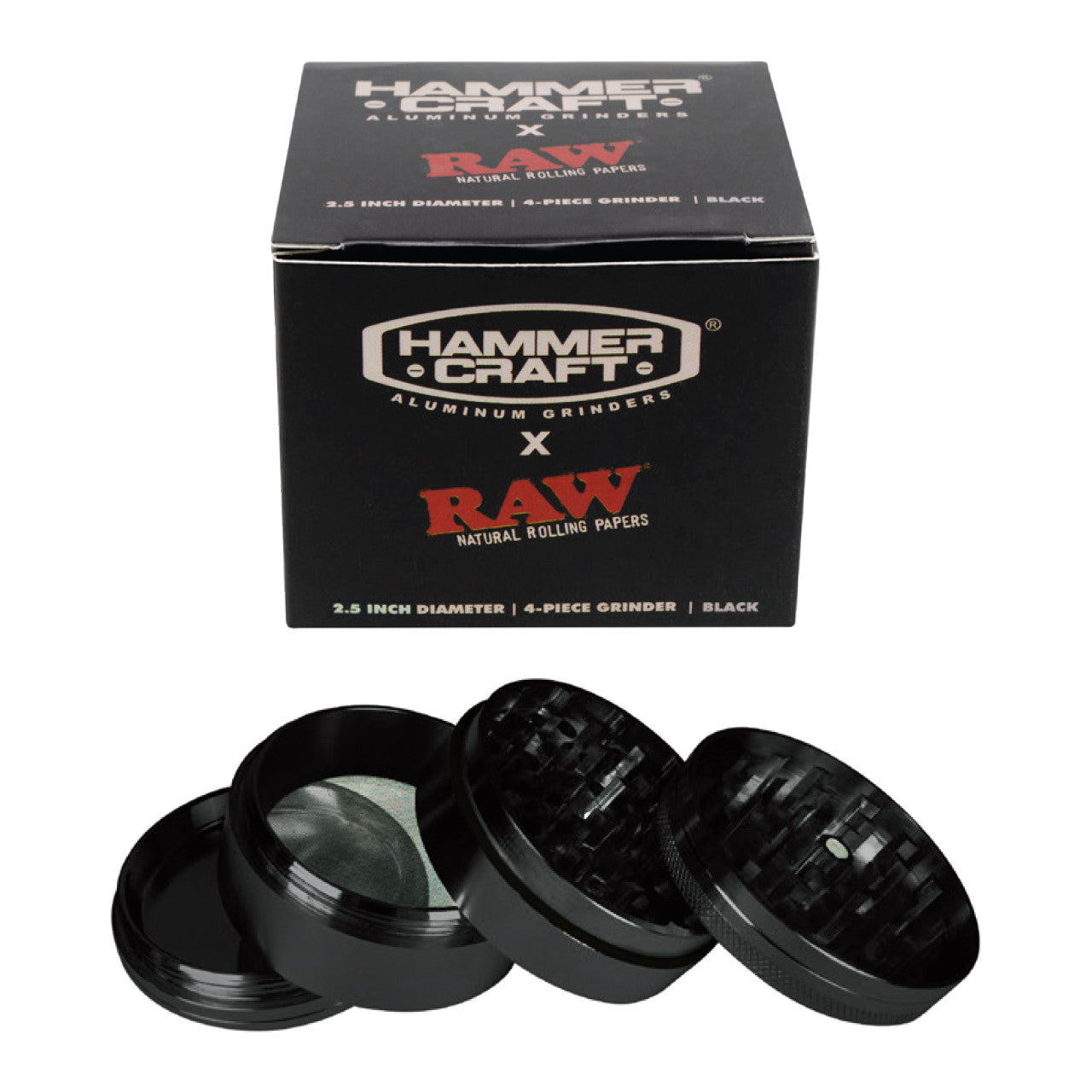 raw hammercraft 2.5 4-piece grinder black box