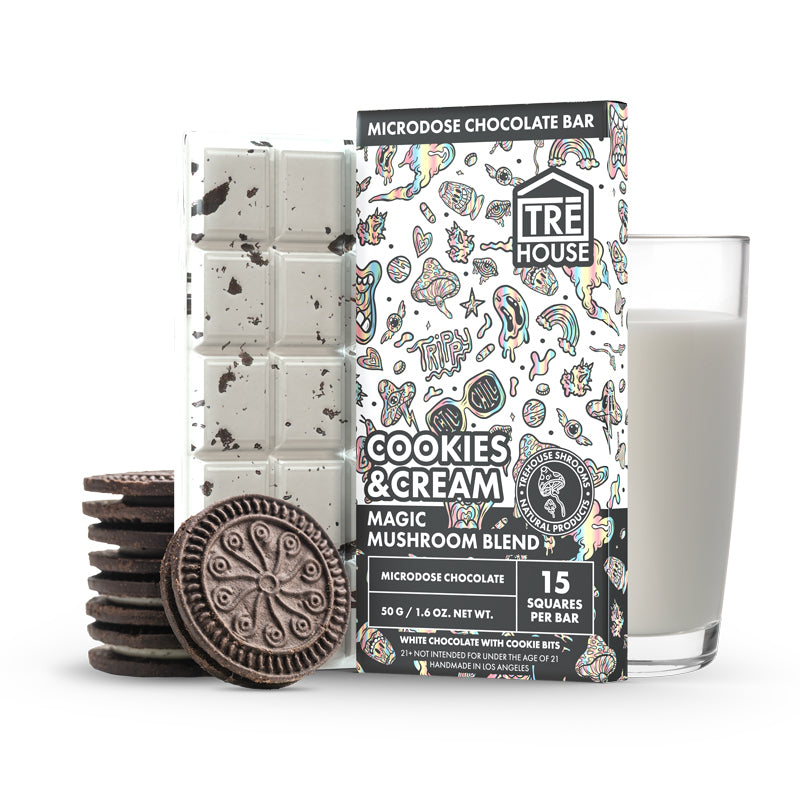 TRE House Magic Mushroom Microdose Chocolate Bar Cookies & Cream