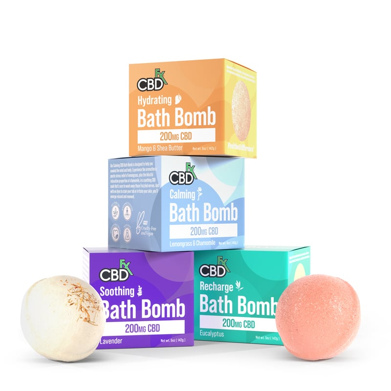 CBDfx CBD Bath Bombs - 200mg