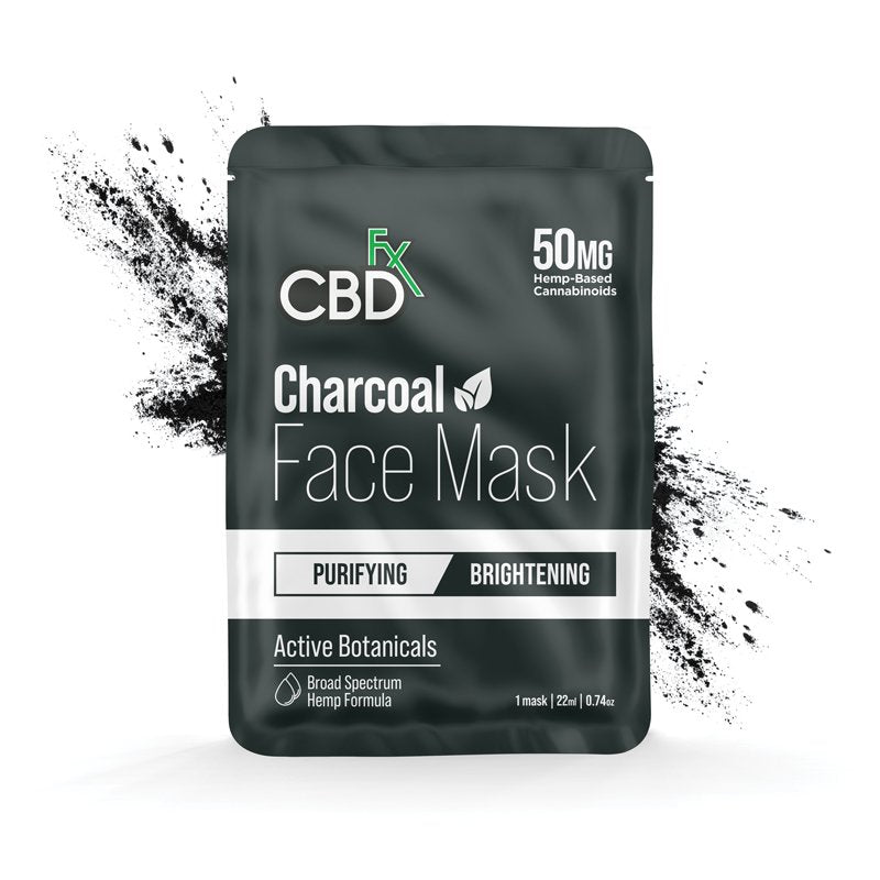 cbdfx cbd face mask charcoal purifying brightening 50mg