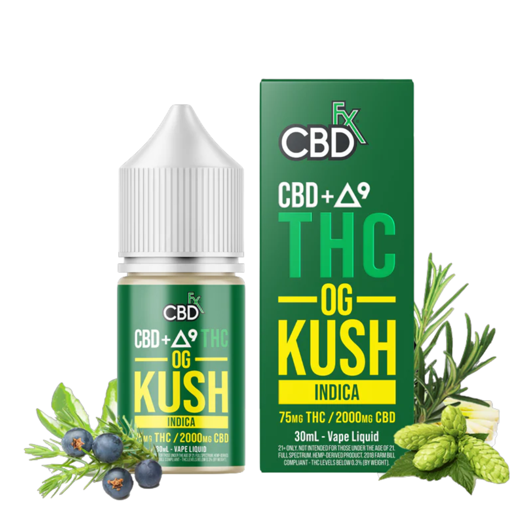 CBDfx Delta-9 THC + CBD Vape Juice: OG Kush (Indica)