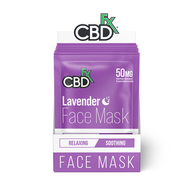 cbdfx lavender soothing cbd face mask 50mg wholesale case