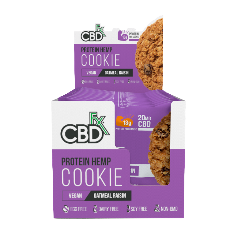 CBDfx Vegan Protein CBD Cookie - Oatmeal Raisin