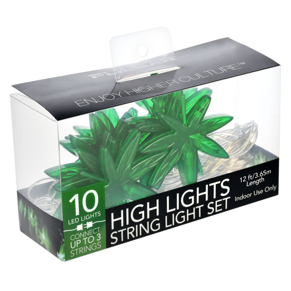 pulsar high lights hemp leaf string light set 10