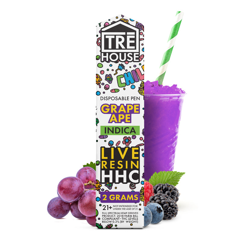 TRE House Live Resin HHC Vape Pen | Grape Ape (Indica)