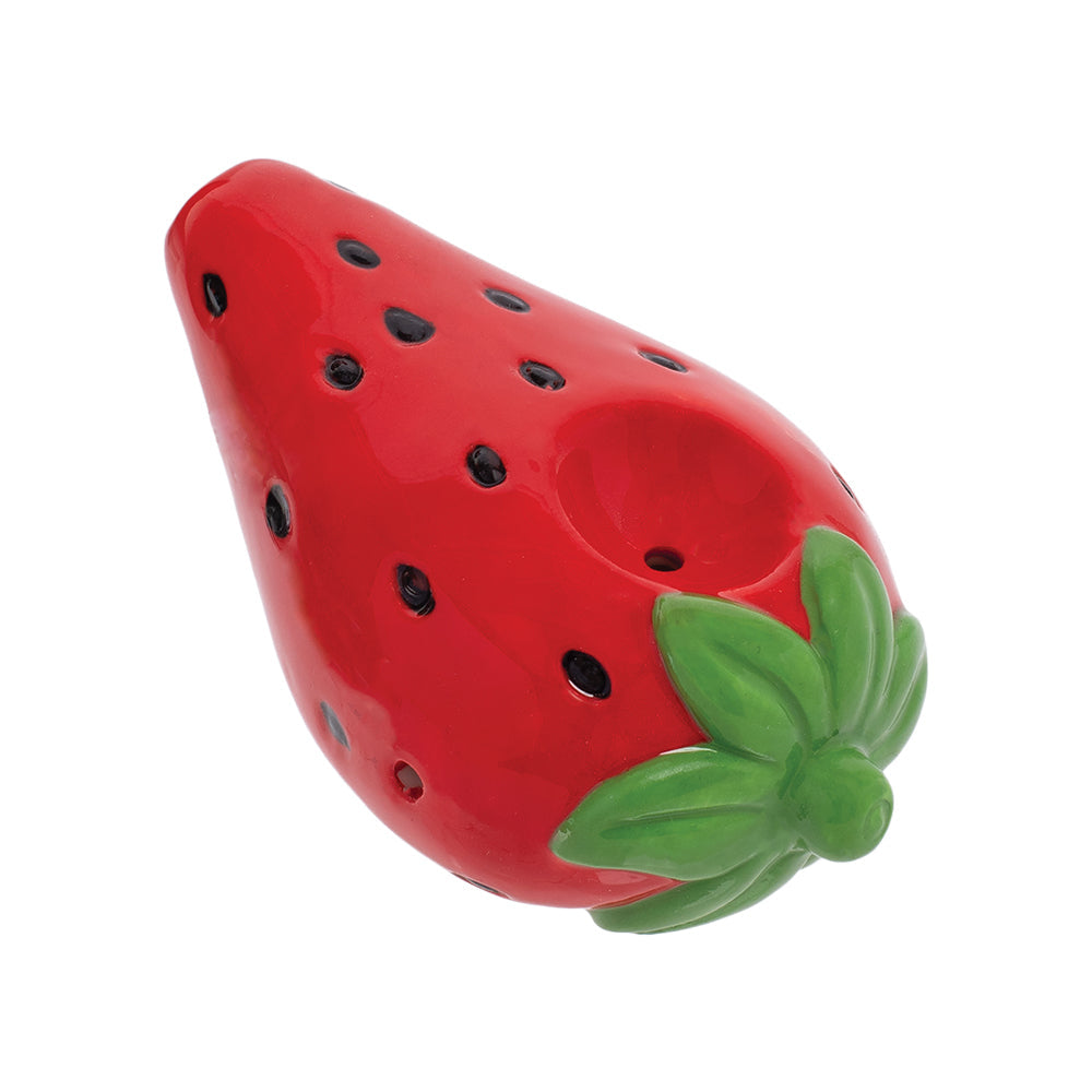 Wacky Bowlz Ceramic Hand Pipe | Strawberry